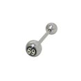 thumbnail image 1 of 69 Logo Straight Barbell Tongue Ring, 1 of 1