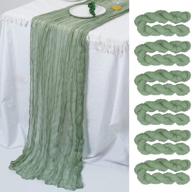LHNFT Pleated Gauze Table Flag Rural Wedding Party Table Decoration Festival
