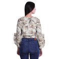 thumbnail image 2 of Moomaya Printed Womens Crop Top Wrap Style Top Wear Ruffle Long Sleeve Casual Summer Blouse, 2 of 5