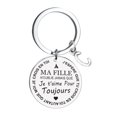thumbnail image 1 of Freach Diy To My Daughter Stainless Steel Last Name 26 Letter Keychain 3X3Cm, 1 of 8
