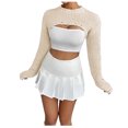 thumbnail image 2 of Qertyioot Chandails Tricotés pour Femmes, Mode pour Femmes Manches Longues de Noël Col Rond Ample Tendance Hauts Blouse Chandail, 2 of 4