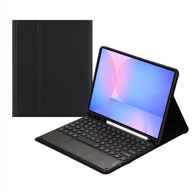 Touch Keyboard Case for Samsung Galaxy Tab S10 FE/ S9 FE 5G 10.9 Inch/Tab S9 11 Inch, with Pencil Holder - Magnetically Detachable Touch Bluetooth Keyboard