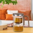 thumbnail image 4 of Guoxiu Water Separation Glass Teapot with Wooden Handle, Press Control Magical Teapot Glass, Magnetic Filter Teapot with Dual Infusers, Enchantipot Magic Pot for Loose Tea Witchcraft Teapot, 4 of 9