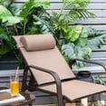 thumbnail image 4 of Gymax 3PCS Outdoor Bistro Set Patio Conversation Set w/ Adjustable Backrest Brown, 4 of 10