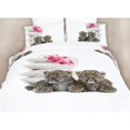 thumbnail image 1 of Dolce Mela DM486T Ensemble de Literie à Imprimé Animal 4 Pcs Housse de Couette et Draps, Très Grand Lit Simple, 1 of 3