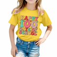 thumbnail image 1 of MEZZALL T-Shirts Imprimés pour Enfants Saison Scolaire Col Rond T-Shirt à Manches Courtes pour Garçons Filles Hauts Tee Coupe Décontractée, 12-13 Ans, 1 of 4