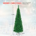 thumbnail image 2 of Gymax 6.5ft Pre-Lit Pencil Christmas Tree Traditional Indoor Decoration, 2 of 10
