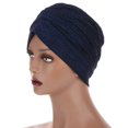 thumbnail image 1 of Women Bright Silk Wrinkle Muslim Headwrap Turban Bonnet Hat Inner Hijab Cap, 1 of 10