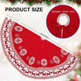 thumbnail image 2 of PHOGARY Jupe d'Arbre de Noël Motif Flocon de Neige Orignal Tricotée Rouge Jupe d'Arbre de Noël Fixation à Sangle Décorations des Fêtes de Noël 48 Pouces, 2 of 7