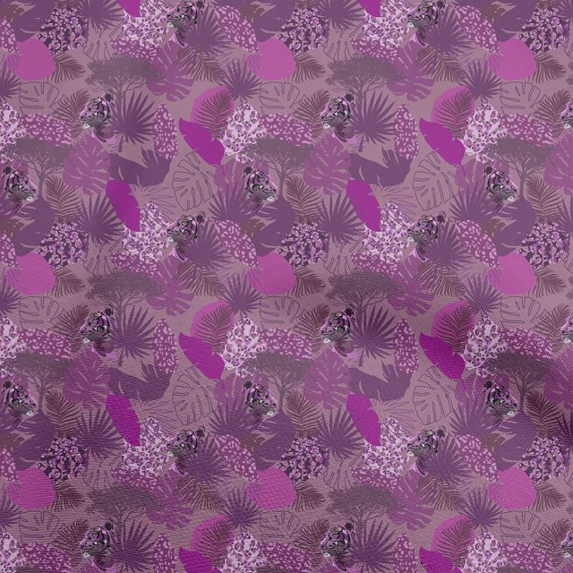 oneOone Velvet Purple Fabric Tropical Leaf Sewing Craft Projects Fabric Prints By Yard 58 Inch Wide