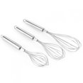 thumbnail image 1 of CNKOO 3Pcs Stainless Steel Manual Egg Beater Milk Frother Mixer Blender Kitchen Baking Tools, 1 of 8