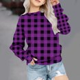 thumbnail image 2 of Rabais Chandail à Capuchon pour Bébé Filles Col Rond Chandail Surdimensionné Mode Enfants Manches Longues Hauts à Enfiler 1-12 Ans Chandail à Manches Longues pour Tout-Petit Violet 7-8T, 2 of 5