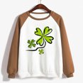 thumbnail image 4 of Chandail de la Saint-Patrick pour Femmes, T-shirt à Col Rond Imprimé à Manches Longues, Haut Ample, Chandail de la Saint-Patrick, 4 of 4