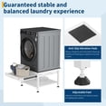 thumbnail image 1 of Heavy Duty Laundry Pedestal Stand for Washer & Dryer – Alloy Steel Storage Rack with Pull-Out Shelf, Adjustable Anti-Vibration Pads, Leak Protection, 1000 lbs Capacity – White, 27x27x16 Inch, 1 of 8