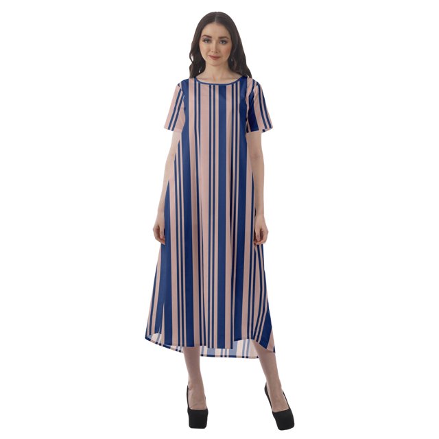 Moomaya Tunique à Manches Courtes pour Femmes, Robes de Cocktail en Coton Flex Imprimées