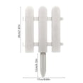 thumbnail image 3 of White Plastic Garden Fence Edging for Lawns and Flowerbeds, Modular Picket Fence Design for Plant Borders, Weather-Resistant Material for Yard Landscaping, 3 of 6