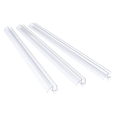 Shower Door Bottom Seal 3 Section Sectional Shower Installation Kit Frameless Glass Shower Door Seal - for 3/8inch Glass