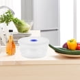 thumbnail image 4 of Boîte Bento Ronde, Contenant Alimentaire en Plastique Transparent, Compatible Réfrigérateur et Micro-Ondes, Conception Empilable, Couvercle Étanche avec Évent, 4 of 5