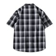 thumbnail image 4 of Besolor Mens Summer Button down Shirts Plaid Collared Short Sleeve Tops Big and Tall Beach Vacation Shirts with Pocket, 4 of 4