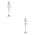 thumbnail image 1 of ZheElen Halloween Decor Unique Skeleton For Spooky Ambiance Multiple Situations Plastic Posable Joints Skeletons 2Set, 1 of 6