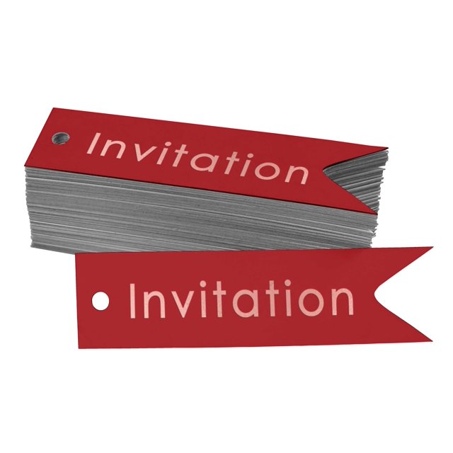 Inkdotpot Étiquettes d'Invitation en Feuille d'Or Rose Véritable pour Fête 50 Pcs