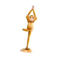 thumbnail image 4 of jifeng Animal Sculpture Collectable Table Centerpiece Tabletop Yoga Monkey Statue Resin Single Leg Stand, 4 of 9