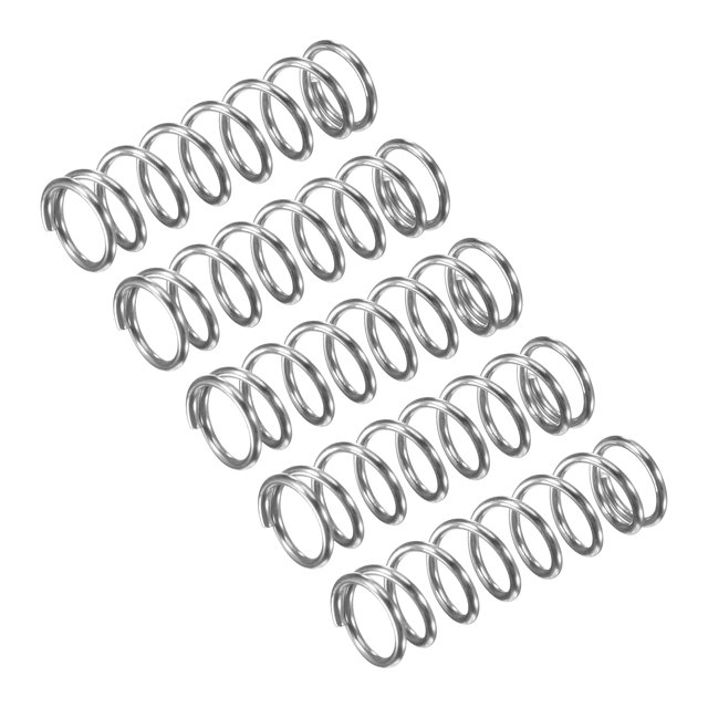 Unique Bargains Compression Spring, 5 Pack 304 Stainless Steel, 7mm OD, 0.8mm Wire, 25mm Length