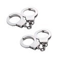 thumbnail image 2 of 2 Pcs Mini Menottes Porte-Clés en Métal, Argent, 2 of 10