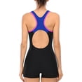 thumbnail image 5 of Charmo Bathing Suits for Women One-Piece Athletic Swimsuits Racerback Boyleg Sports Swimwear, 5 of 5