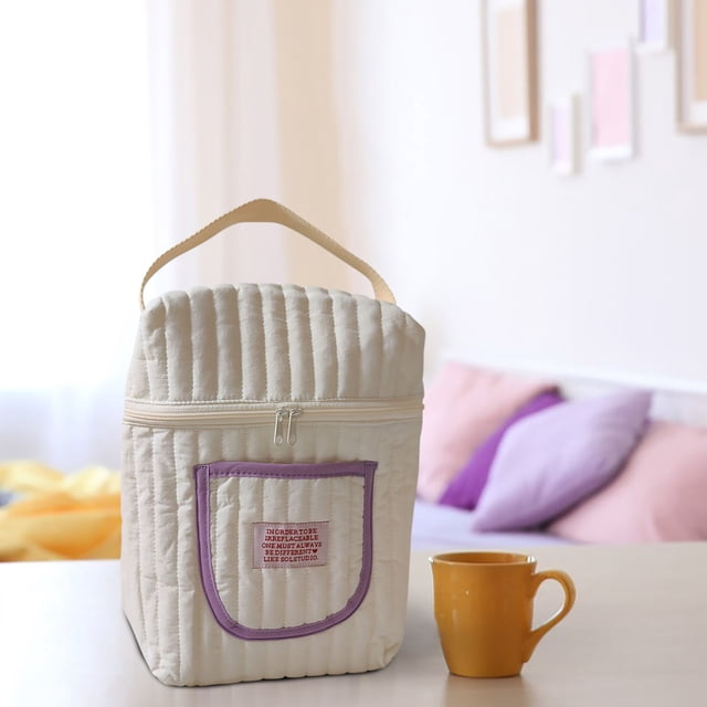 Sac de Rangement Sac à Main Portable Fourre-Tout Matelassé pour Sorties Voyage Essentiels pour Bébé