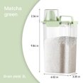 thumbnail image 3 of Rice Storage Container 3 L Plastic Transparent Food Storage Tank with Measurement Marks for Oatmeal Cereal Pasta Flour, 3 of 6
