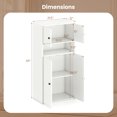 thumbnail image 3 of Gymax 44'' Tall Bookshelf w/Doors & Adjustable Shelf for Study Living Room Dining Room, 3 of 9