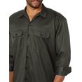 thumbnail image 3 of Dickies Mens Long-Sleeve Work Shirt, M, Olive Green, 3 of 5