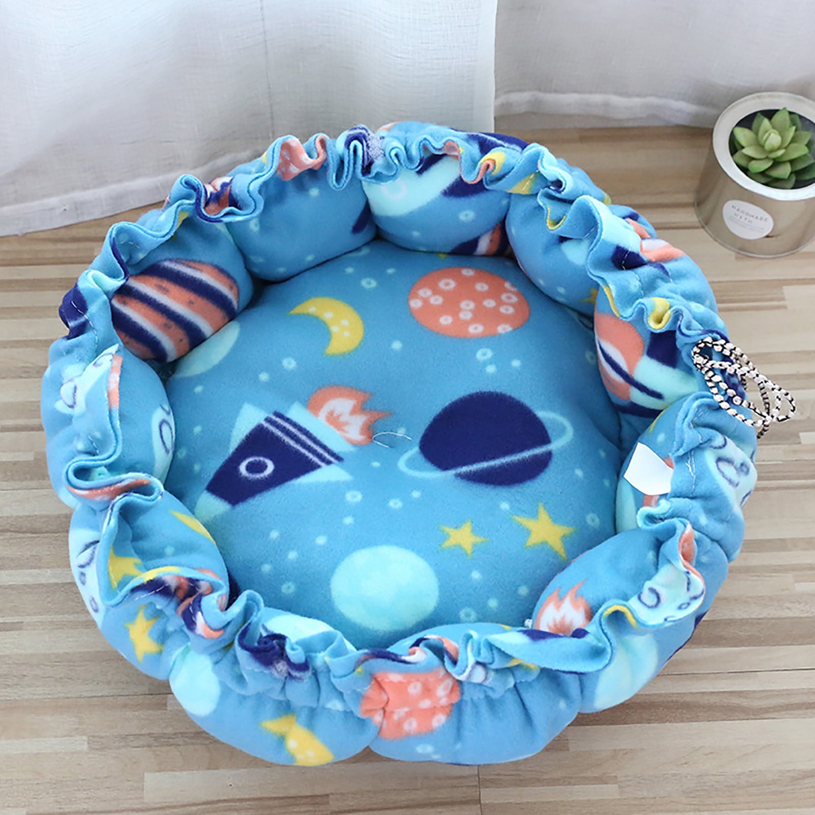 TIMIFIS Lit Rond pour Chien et Chat, Lit pour Animal, Coussin en Corde, Accessoires de Chaleur pour Animal, Maison Automne/hiver