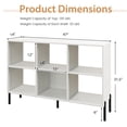 thumbnail image 3 of Costway 6 Cube Storage Shelf Organizer Bedroom Bookcase Square Cubby Cabinet  White, 3 of 10