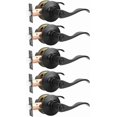 thumbnail image 1 of Levier de Porte en Nickel Satiné pour l'Intimité, Boutons de Porte Modernes pour Intérieur, pour Chambre et Salle de Bain, Poignée de Porte Robuste, Levier Ondulé Réversible, 1 of 7