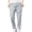 Grey, variant on USSUMA Mens Clothes Solid Pocket Long Khakis Casual Relaxed Linen-Cotton Blend Drawstring Drawstring Adaptable Casual Fleece Lined Pants Men