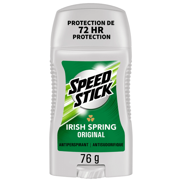 Speed Stick Antiperspirant Deodorant for Men, Irish Spring Scent, 76 G