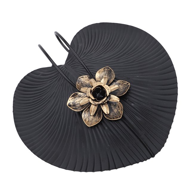 Iron Napkin Holder, Leaf Shaped Modern Table Decorative Flat Holder with Weighted Arm for Home, Restaurant, Wedding