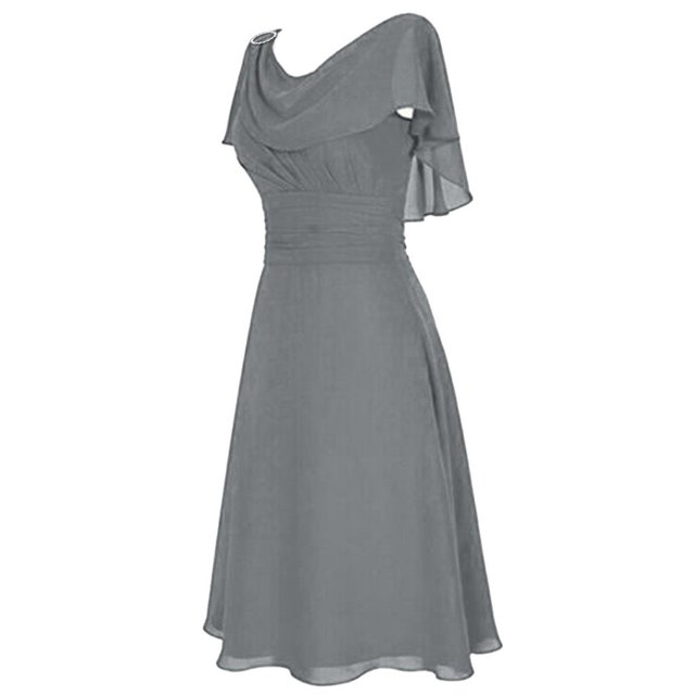 WTXUE Robes d'Invitée de Mariage pour Femmes, Robe de Soirée Formelle Taille Haute pour Femmes, Robe de Bal, Robe de Cocktail en Polyester, Décontractée et Cool pour Femmes, Petites Robes pour Femmes, Gris P
