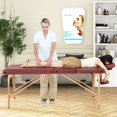 thumbnail image 4 of Costway Lit de Tatouage de Soins du Visage de Salon de Massage Spa Portable et Pliable de 84 Pouces avec Sac de Transport Rouge, 4 of 10