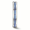 thumbnail image 3 of Edward Mirell Titanium Sapphire & Blue Anodized 4mm Band Size 10.5, 3 of 4