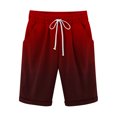 thumbnail image 1 of Plebaso Men's Stylish Shorts Gradient Color Summer Beach Shorts Drawstring Casual Knee Length Shorts, 1 of 3