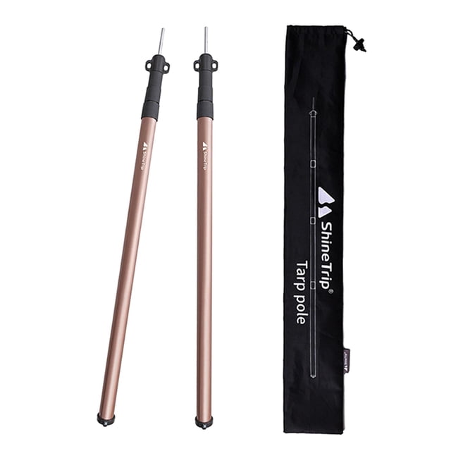 jinwen Bâtons de Bâche Ajustables, Ensemble de 2 Bâches Télescopiques Tiges de Support, Remplacement Champagne