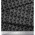 thumbnail image 3 of Soimoi Black Moss Georgette Fabric Triangle Geometric Printed Craft Fabric by the Yard 42 Inch Wide, 3 of 3