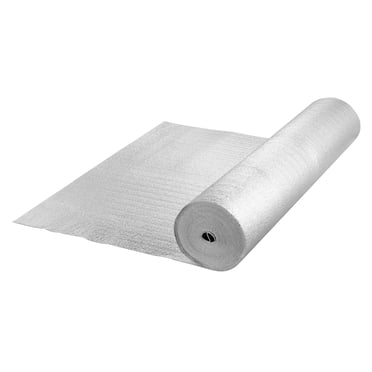 KFFKFF Isolant Thermique en Tissu d'Aluminium, Double Couche, 6,5 Mil, 48 X 250 Pi, Barrière en Papier D\'aluminium PE, Parfait pour Fenêtres, VR, Toitures