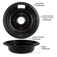 thumbnail image 3 of Range Kleen 1957 Style F Heavy Duty Black Porcelain Drip Bowls, 1 Small and 1 Large, 3 of 4