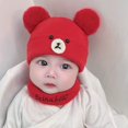 thumbnail image 4 of Baby Hat Neck Warmer 2Pcs/Set Ear Protection Thickened Beautiful Windproof Winter Infant Boys Kids Cap Scarf Kit, 4 of 4