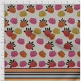 thumbnail image 2 of oneOone Cotton Poplin Fabric Stripe & Floral Panel Print Sewing Fabric BTY 56 Inch Wide, 2 of 3