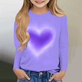 thumbnail image 2 of Long Sleeve Pullover Shirt for Boys and Girls, Soft Polyester-Spandex Blend, Round Neck, Fashionable Printed Design, Lightweight Layering Top, Suitable for Spring Winter Casual Wear, 2 of 5